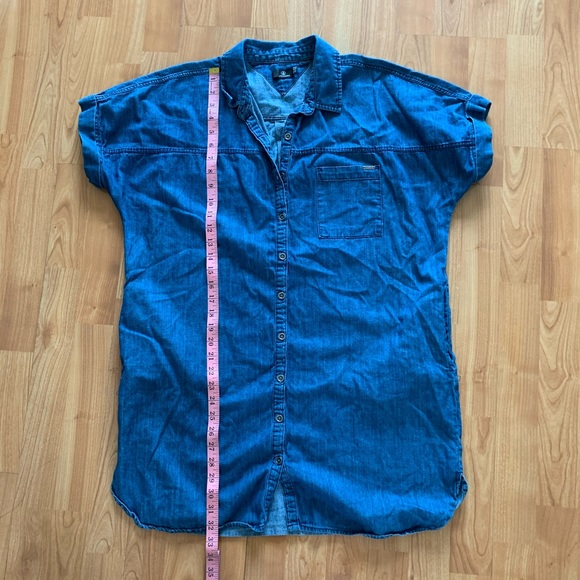 Volcom Yo Shortie Oversized Blue Denim Dress - Picture 9 of 14